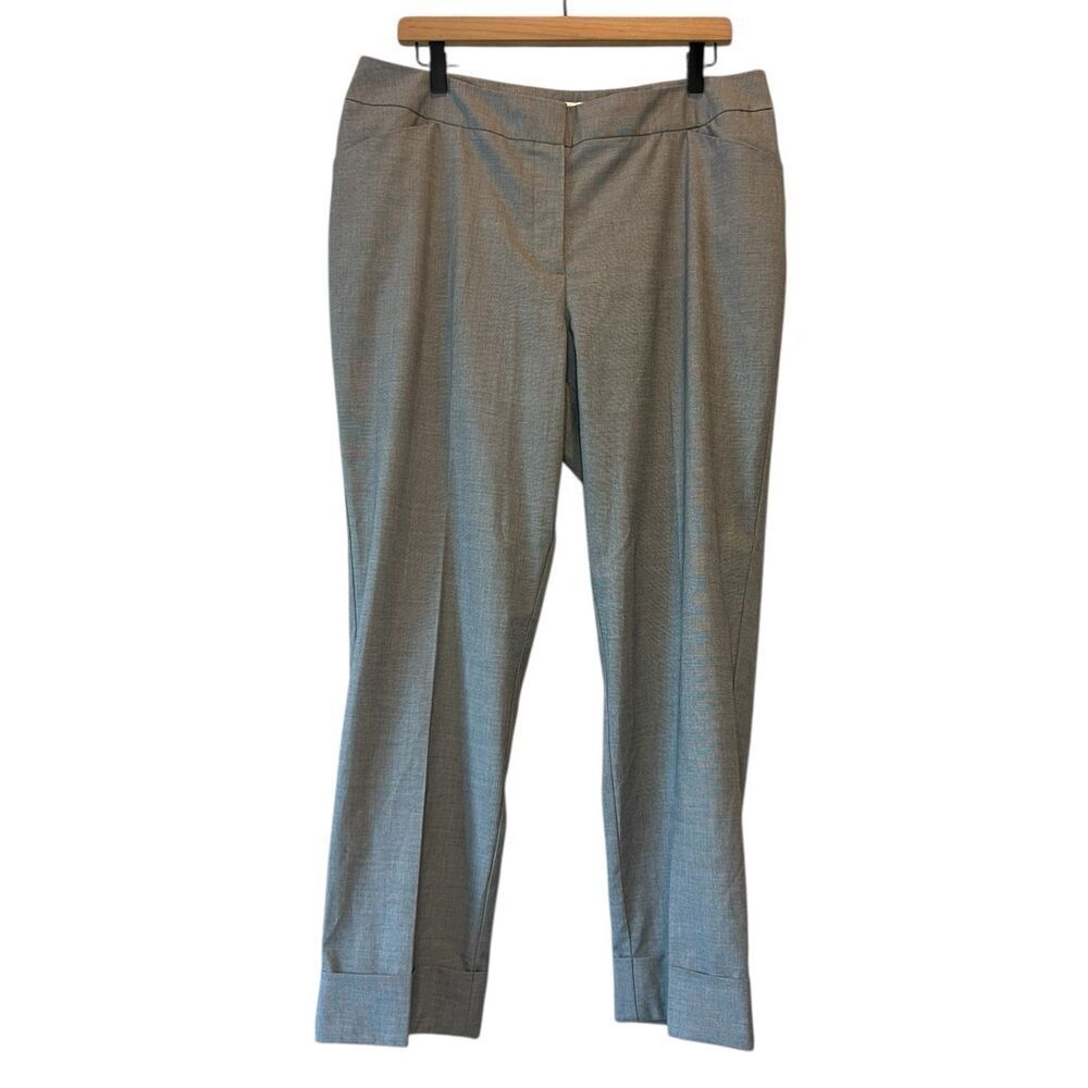 CHICO'S Ultimate Fit Ankle Gray Slim Trouser Pants Womens Sz 2.5 Fits Sz 14